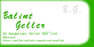 balint geller business card